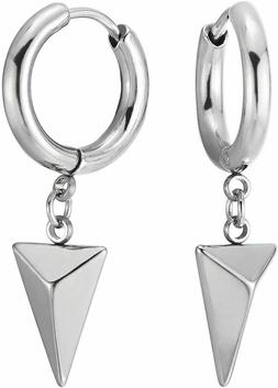 A Cerchio Con Pendenti Triangolo Piramide, Da Argento
