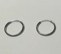 A Cerchio Diametro 15 Mm Uomo Donna Cerchietto Tono Argento 