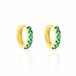 A Cerchio Donna Piccoli Con Zirconi Verde Oro Giallo Stroili