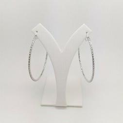 A Cerchio Grande Con Diamanti Ct. 0,64 In Oro Bianco 18 Kt