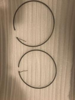 A Cerchio Grandi Argento 925 Cerchi Tortiglione Vintage Diam