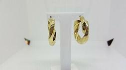 A Cerchio Grandi Dimensioni Torcion Oro Giallo 750 18kt 10 G