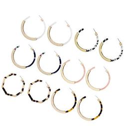 A Cerchio Grandi Orecchini A Cerchio In Resina Acrilica Per 