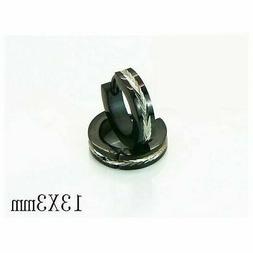 A Cerchio In Acciaio Chirurgico Nero. Unisex.