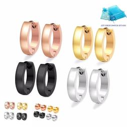 A Cerchio In Acciaio Oro Rosa Argento Nero Uomo Donna Clip B