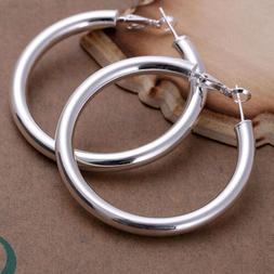 A Cerchio In Argento Da Donna Con Grande Traversina Ad Anell