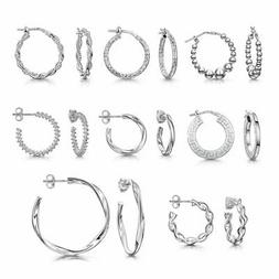 A Cerchio In Argento Sterling 925 Cerchi Creoli Per Donna