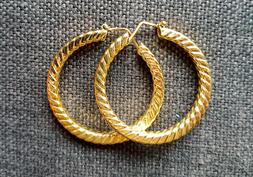 A Cerchio In Metallo Color Oro - Vintage Anni 80 -