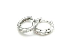 A Cerchio In Oro Bianco 18 Ct Giro Lobo Sfaccettati