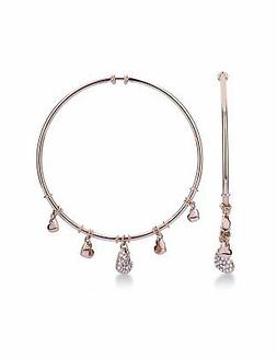 A Cerchio In Oro Rosa 18k Con Pendenti A Cuore E Diamanti  B