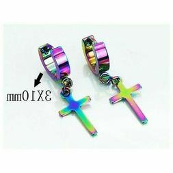 A Cerchio Piccoli Con Croce Sospesa Color Petrolio 3x10mm. U