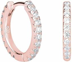 A Cerchio Piccoli In Argento Sterling 8mm-rose Gold