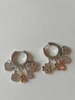 A Cerchio Piccolo Con Pendenti Swaroksi Di Varie Forme