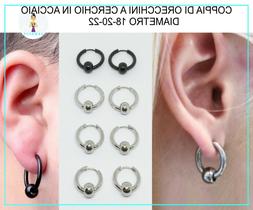 A Cerchio Pirata Acciaio Inox Uomo Donna Con Sfera Argento E