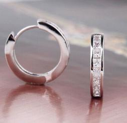 A Cerchio Rotondo Huggie Piccolo In Argento Placc Ti