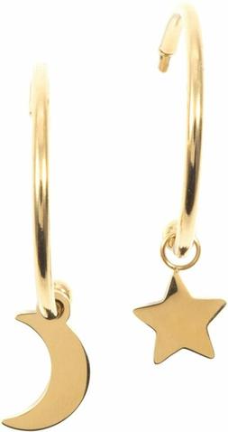 A Cerchio Stella E Luna In Color Oro | Piccoli...