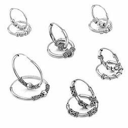 A Cerchio Tribali In Argento Sterling 925 Etnici Stile Bali