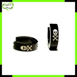 A Cerchio Uomo Neri Con Teschio Piccoli Donna Spessi Acciaio