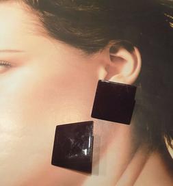 A Clip Quadrati In Rame Smaltati Pat 2733491 Vintage - J8