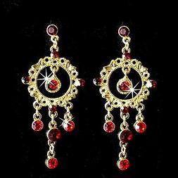 A Farfalla Orecchini Pendenti Strass Bollywood Orientale Gio