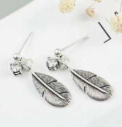 A Farfalla Piuma An Anello Con Fiore Piume Indiane Argento 9