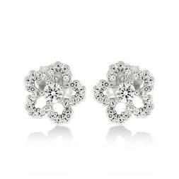 A Fiore In Argento Con Pietre Naturali