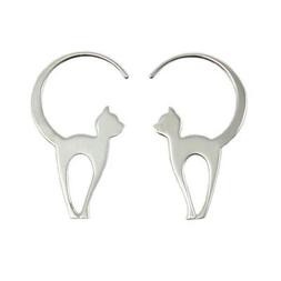 A Forma Di Gatto In Argento 925&permil;  A Amo Stilizzati Gatti I