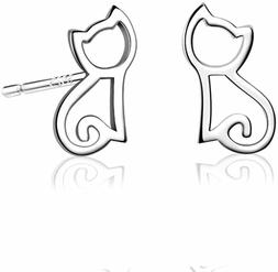 A Forma Di Gatto, In Argento Sterling 925, Per Bambina