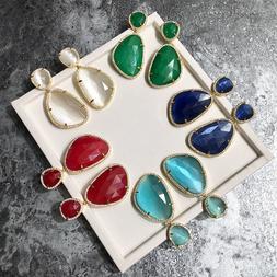 A Goccia Cristallo Austria Blu Verde Rosso Placcato Oro Nd1