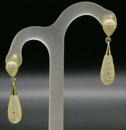 A Goccia Da Donna Argento 925 Placcato Oro E Zirconi Gioiell