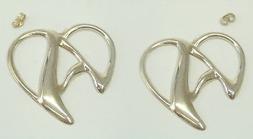 A Lobo Con Iniziale " A " A Forma Di Cuore In Argento 925