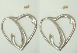 A Lobo Con Iniziale " T " A Forma Di Cuore In Argento 925