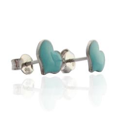 A Lobo Cuore Mm 7x8 A Lastra In Argento 925 Rodiato Con Smal