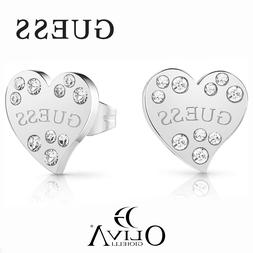 A Lobo Cuori Impreziositi Da Cristalli Bianchi Guess Acciaio