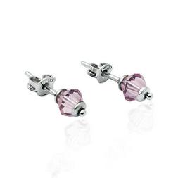 A Lobo In Argento 925 Con Cristallo Bicono 5 Mm Swarovski Li