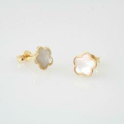 A Lobo In Oro Giallo 18 Kt Fiore Madreperlato 1.5 Grammi