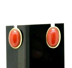 A Lobo In Oro Massiccio 18 Kt Vintage Anni '60 Con Corallo R