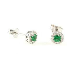 A Lobo Pg Gioielli Oro Bianco 18 Kt E Smeraldo