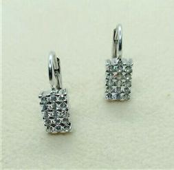 A Lobo Oro Bianco 18k 750 Donna Rettangolari Zirconi Taglio 