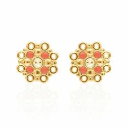 A Lobo Ottone Rosato Con Cristalli E Smalto Arancione Stroil