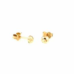 A Lobo Semisfere Sfaccettate  In Oro Giallo 18 Kt