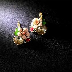 A Monachella Dorato Grandi Fiore Smalto Rosa Foglio Verde Gi