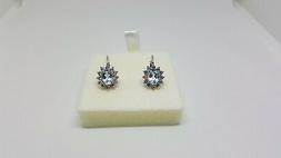 A Pendolo Con Acquamarina E Zirconi Oro Bianco 18kt 750 4,2 