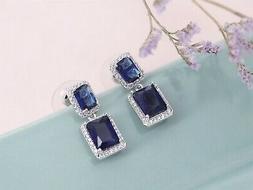 A Perno Argentato Blu Navy Piccolo Rettangolo Matrimonio G6 