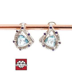 A Perno Chiuso Di Argento 925 Microfuso Con Zirconi E Gemme 