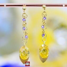 A Perno Di Argento 925 Con Foglie Di Argento E Zirconi Ovali