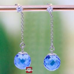 A Perno Di Argento 925 Con Punto Luce E Catena Con Zirconi S