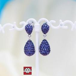 A Perno Di Argento 925 Con Goccia Piccolo Micropave Di Zirco