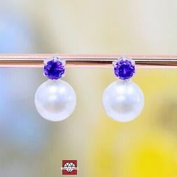 A Perno Di Argento 925 Punto Luce Con Perle Di Maiorca Cod:6