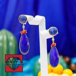 A Perno Di Bronzo Con Occhio Di Gatto E Giada Blu A Goccia S